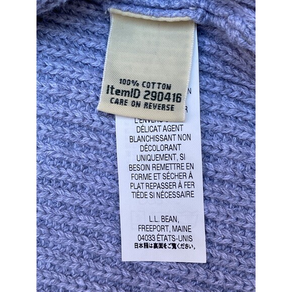LL BEAN Freeport Maine Grey Cotton Ribbed Knit Pullover Sweater Size XL X-Large - Picture 5 of 11